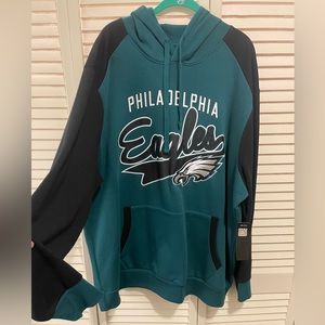 NFL Philadelphia Eagles Men's Colorblock Hoodie Sweater Top Logo & Name 3XL NWT